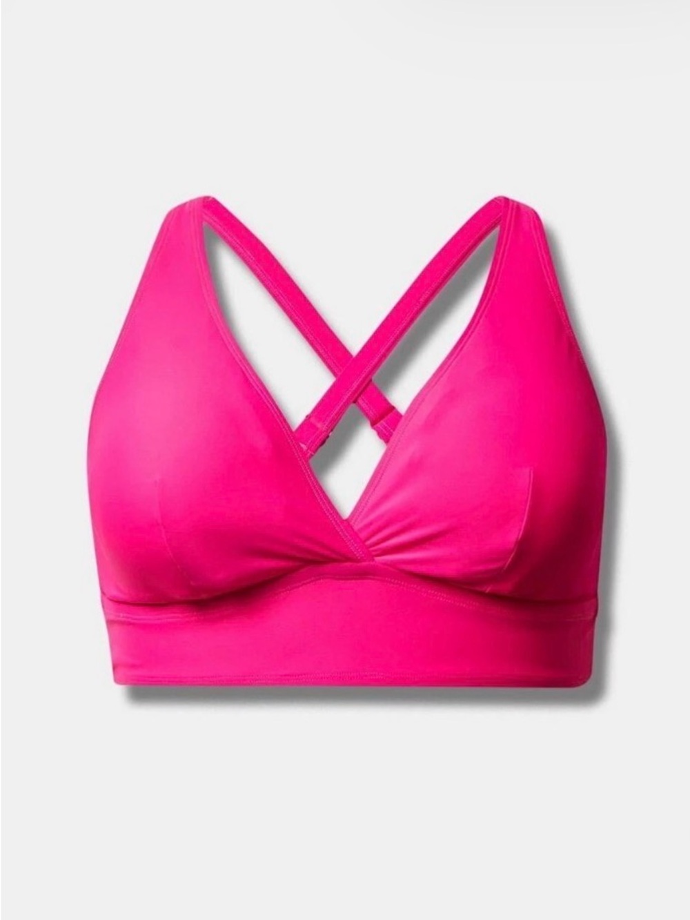Torrid Bright Pink Wireless Triangle Bikini Top - Picture 2 of 6